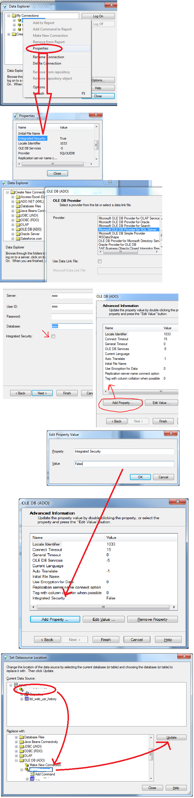 Crystal Reports VB .NET Database Logon Failed