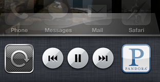 Pandora / iPod controls on iPhone 4