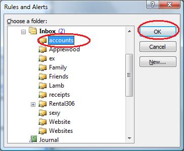Select or Create New Subfolder